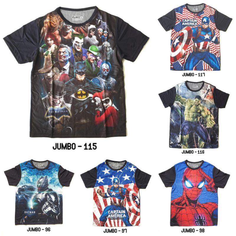 FURO Jumbo Kaos Anak Laki size 16 18 20 Superhero