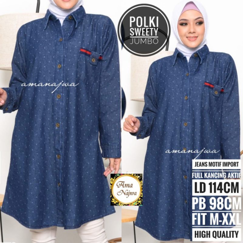 POLKI SWEETY JUMBO JEANS ORIGINAL BY AMA NAJWA (100% ORI BERLABEL AMA NAJWA)