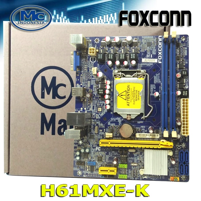 Mobo Mainboard Intel LGA 1155 Foxconn H61 Ivy Bridge