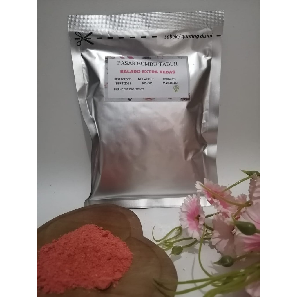 

BUMBU TABUR SAMBAL BALADO EXTRA PEDAS 100 GR BUBUK MAKANAN SERBAGUNA ENAK MURAH HALAL