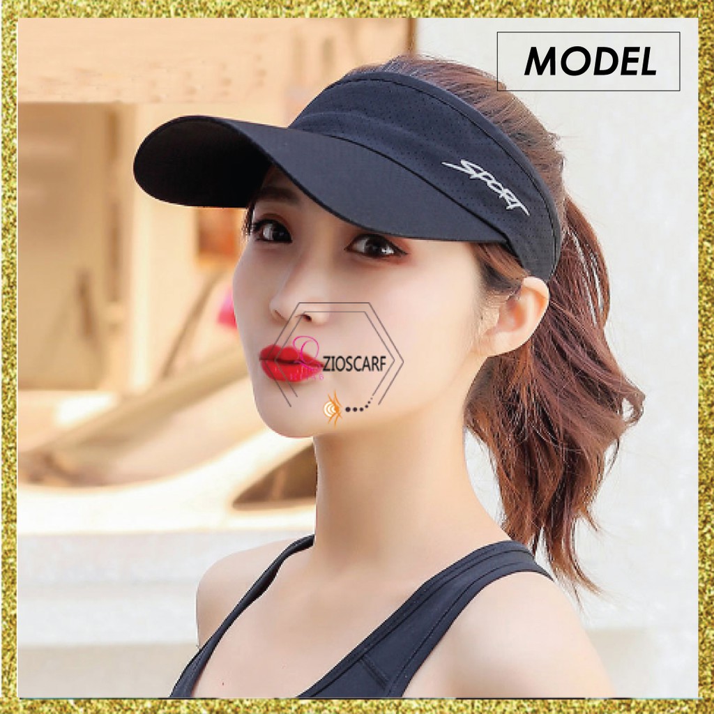 TOPI SENAM PANTAI GOLF SPORT SEPEDA AEROBIK SUMMER TENNIS TENIS RAJUT PELINDUNG UV RAJUT WANITA PRIA ZE