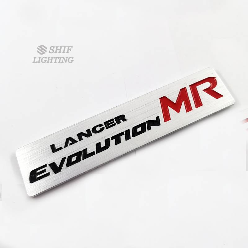 1pc Stiker Emblem Logo Lancer Evolusi Mr Bahan Metal Untuk Mobil Mitsubishi