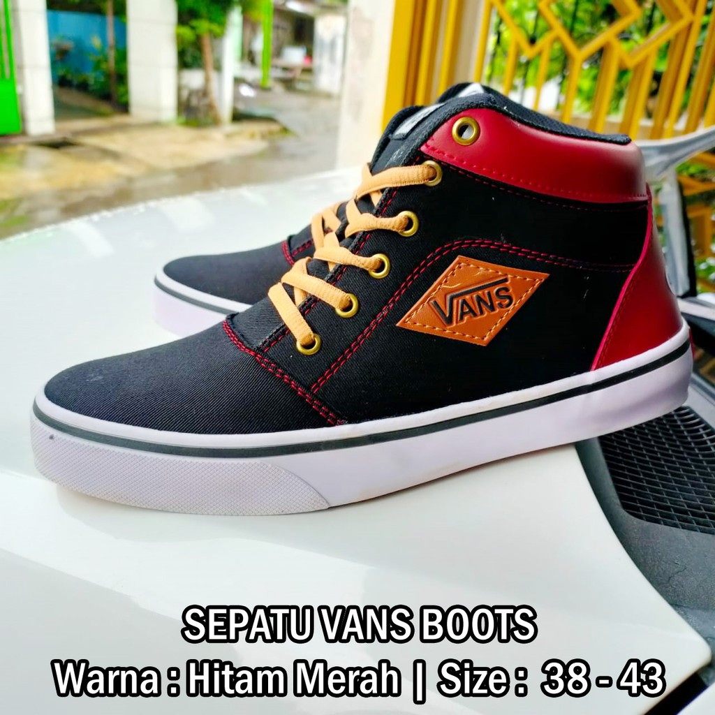 Sepatu Sneakers Pria Boot Vans Sepatu Kasual Kerja Hangout Traveling