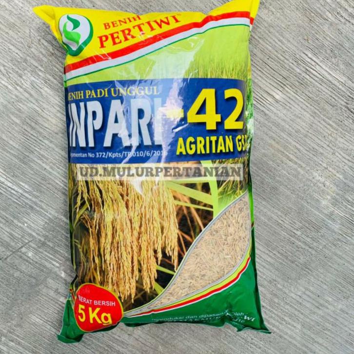 Modern.. Benih padi unggul INPARI 42 AGRITAN GSR isi 5 kg dari benih pertiwi