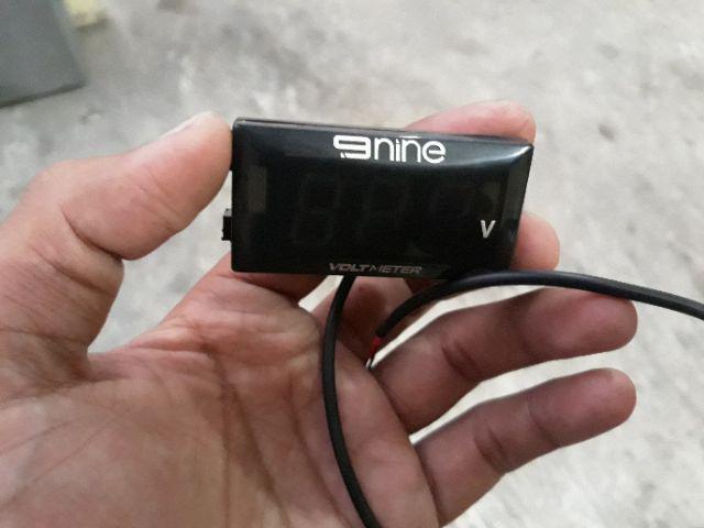 Voltmeter Digital Slim Outdoor Luminos Biru