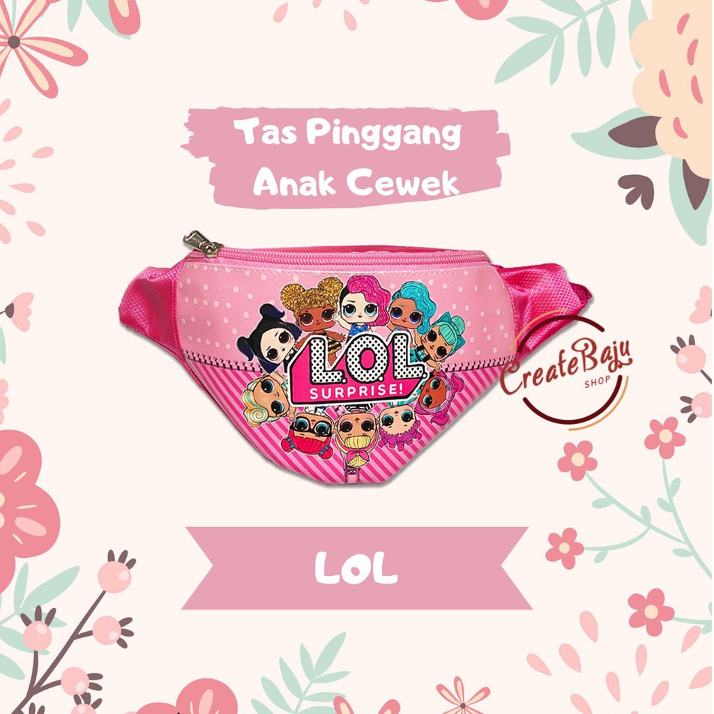 TAS PINGGANG ANAK MOTIF PEREMPUAN WAIST BAG MURAH LUCU