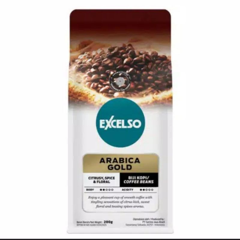 

excelso arabica gold beans 200gr