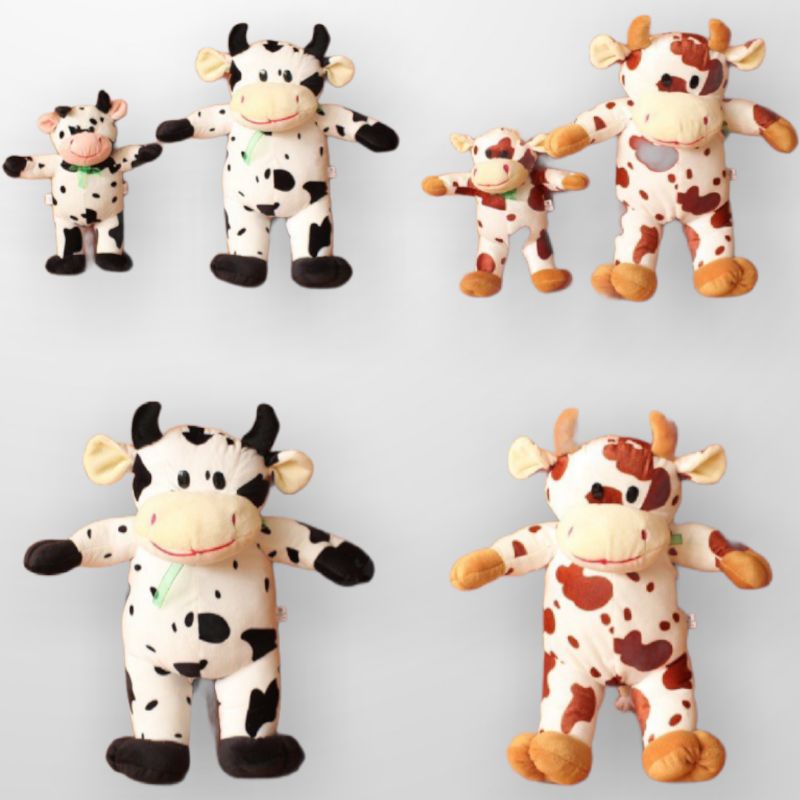 Boneka Sapi Standing Tinggi 50cm dan Tinggi 30cm Berlabel SNI sanagat cocok untuk mainan anak boneka animal