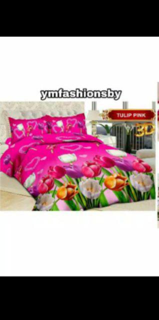 Sprei Bonita Tulip Pink/ New Merak / Batik Persia 180 B2