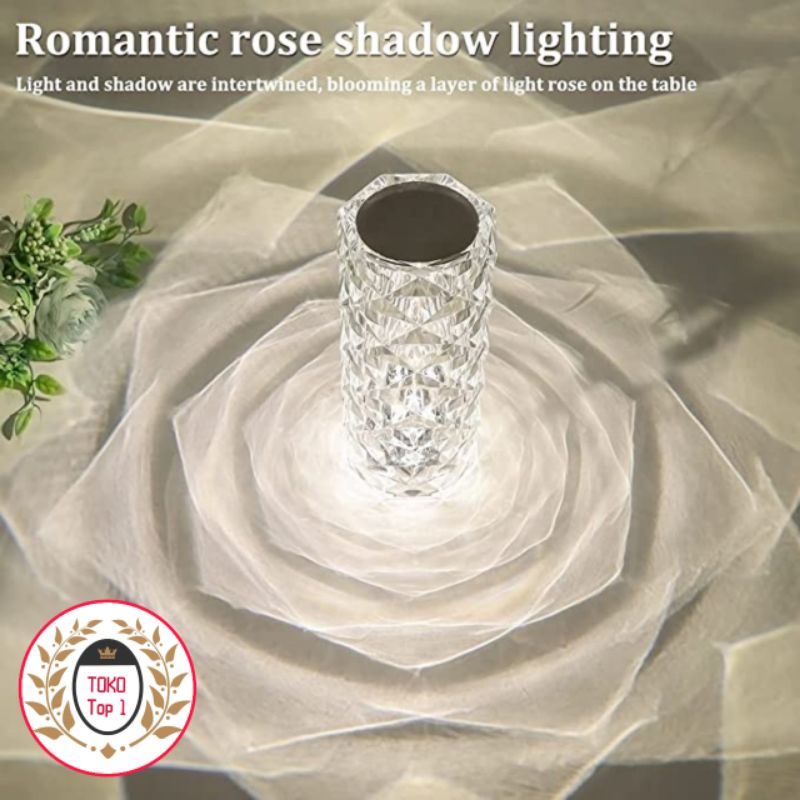 LAMPU MEJA CRYSTAL  / LAMPU LED CRYSTAL DIAMOND TABEL LAMPU 12 WARNA  / 12 COLOUR LIGHT RGB / LAMPU MEJA REMOT