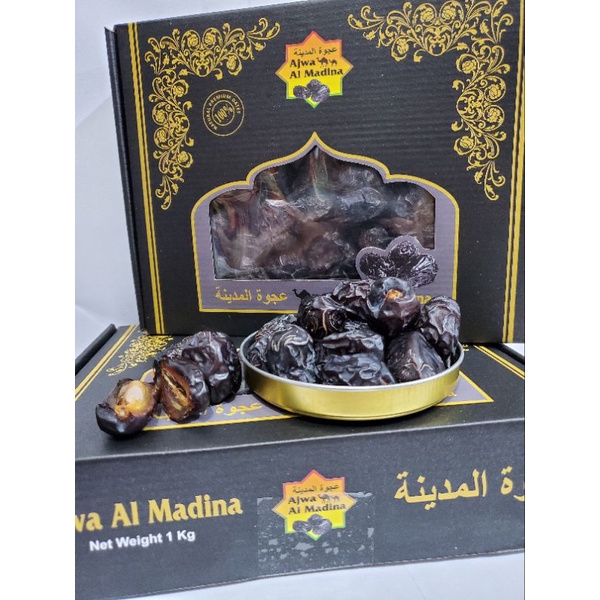 

kurma hitam ajwa premium super new kemasan 1kg kurma al madinah