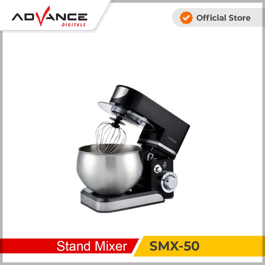 Stand Mixer Advance SMX-50 Dengan Mangkuk Stainless steel, Pengocok Telur, Dan Pengaduk Adonan.