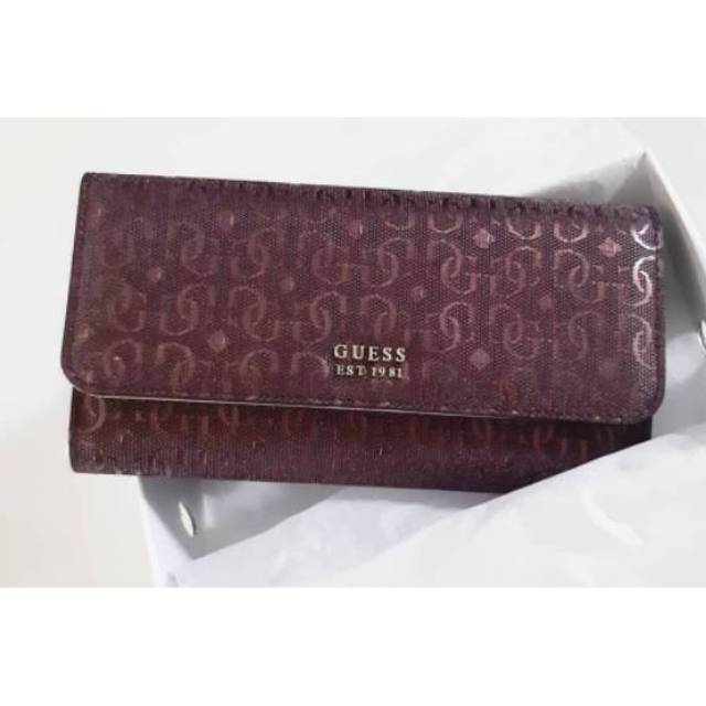 Dompet Wanita Guess Original Model Lipat 3 Shopee Indonesia
