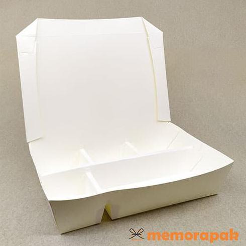 Yang Dicari] Paper Lunch Box / Kotak Makanan Kertas Dpe Sekat 5
