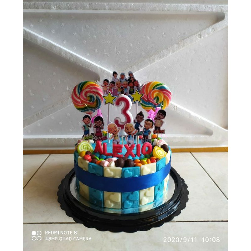 

PROMO !!! ICE CREAM TART, Karakter Upin Ipin, 18 cm, Tart Dalamnya 100% Ice Cream Tanpa Kue
