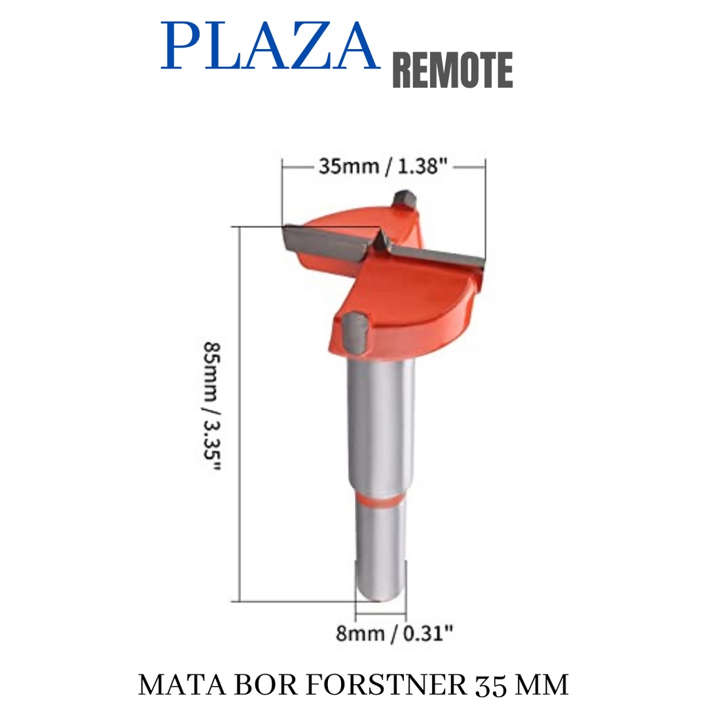 Forstner Bit MATA BOR Pelubang KAYU Engsel SENDOK drill bit 35 MM