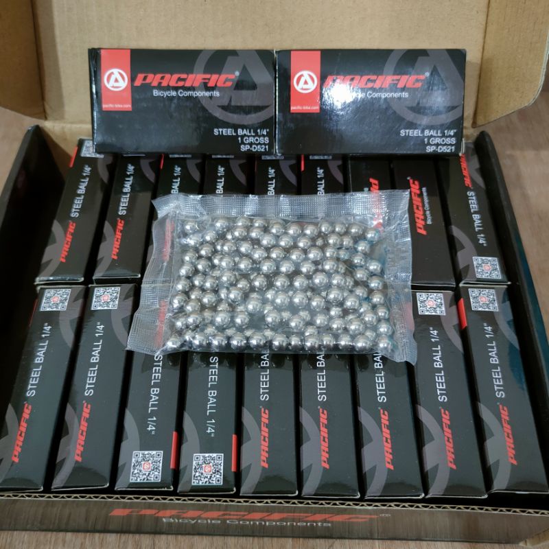 Gotri/Pelor Sepeda 3/16" (4.76mm) & 1/4" (6.3mm) Isi 144 Pcs – Pacific SP-D520 SP-D521 / Unicycle – 