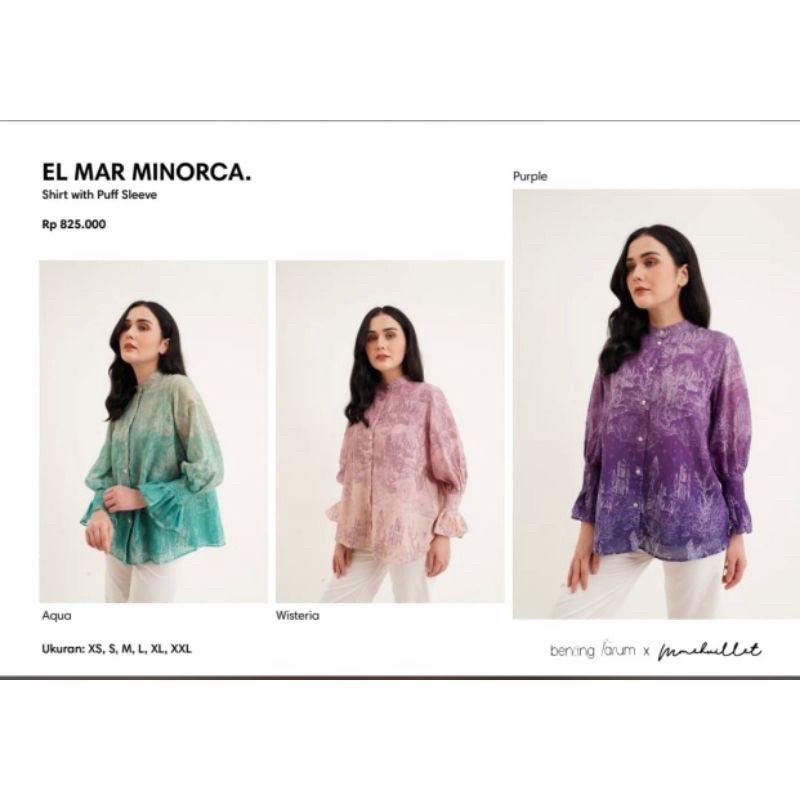 EL MAR MINORCA BLOUSE WISTERIA M