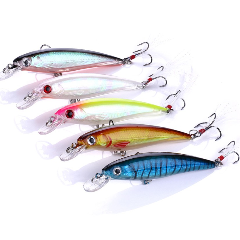 HENGJIA 1Pcs 11cm/14g Umpan Minnow Pancing Topwater Fishing Lure Ikan Memancing Peralatan Tackle