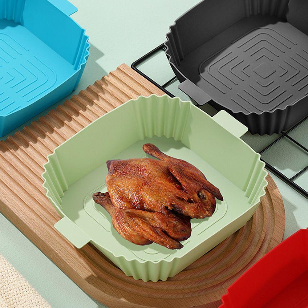 Solighter Air Fryer Silicone Pot Fried Chicken Grill Pan Keranjang Pengganti