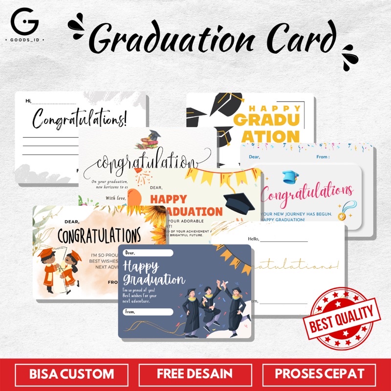 Kartu Ucapan Graduation• Wisuda•Kelulusan•Greeting Card•Gift Card•Custom Card