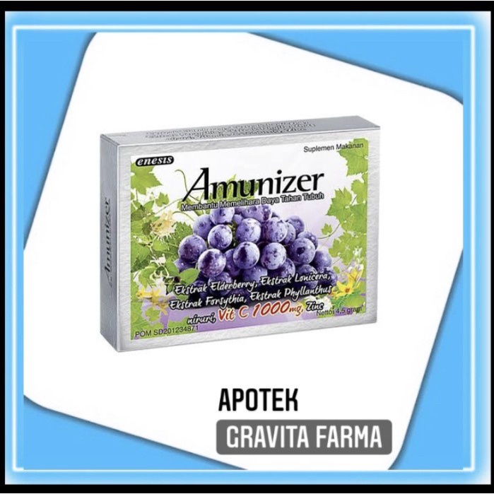 Amunizer Vitamin C 1000 mg suplemen daya tahan tubuh 1 dus isi 4 sachet