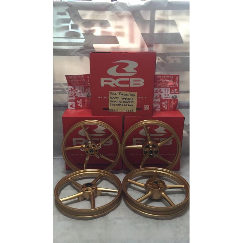 Velg Racing RCB SP522 - Yamaha Y15ZR/MX-KING/R15 with Bering (160x185x17)Gold, (185x250x17)Gold