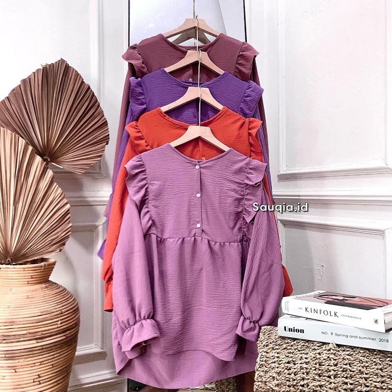 DENISA BLOUSE WANITA ATASAN / BLOUSE CRINKLE RUFFLE