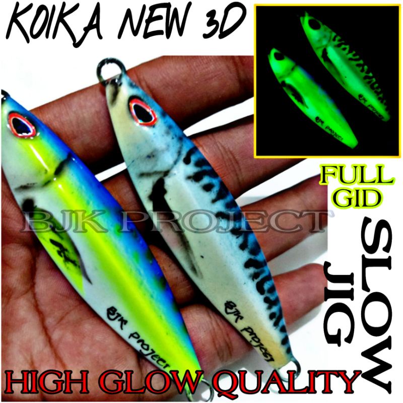 METAL JIG KOIKA 100g NEW 3D FULL GID HIJAU BJK
