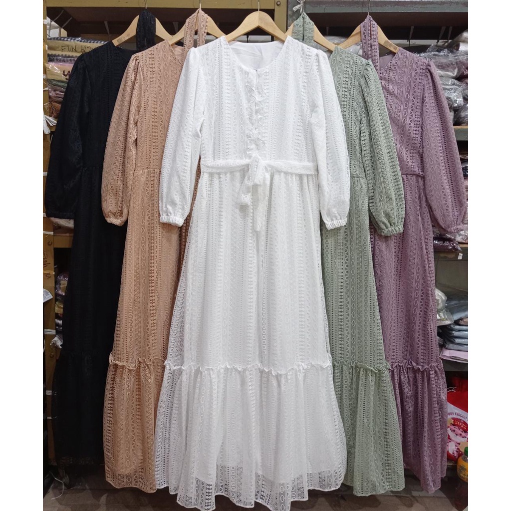 ATHLEA DRESS BRUKAT / DRESS LEBARAN / DRESS MEWAH / BUSUI FRIENDLY