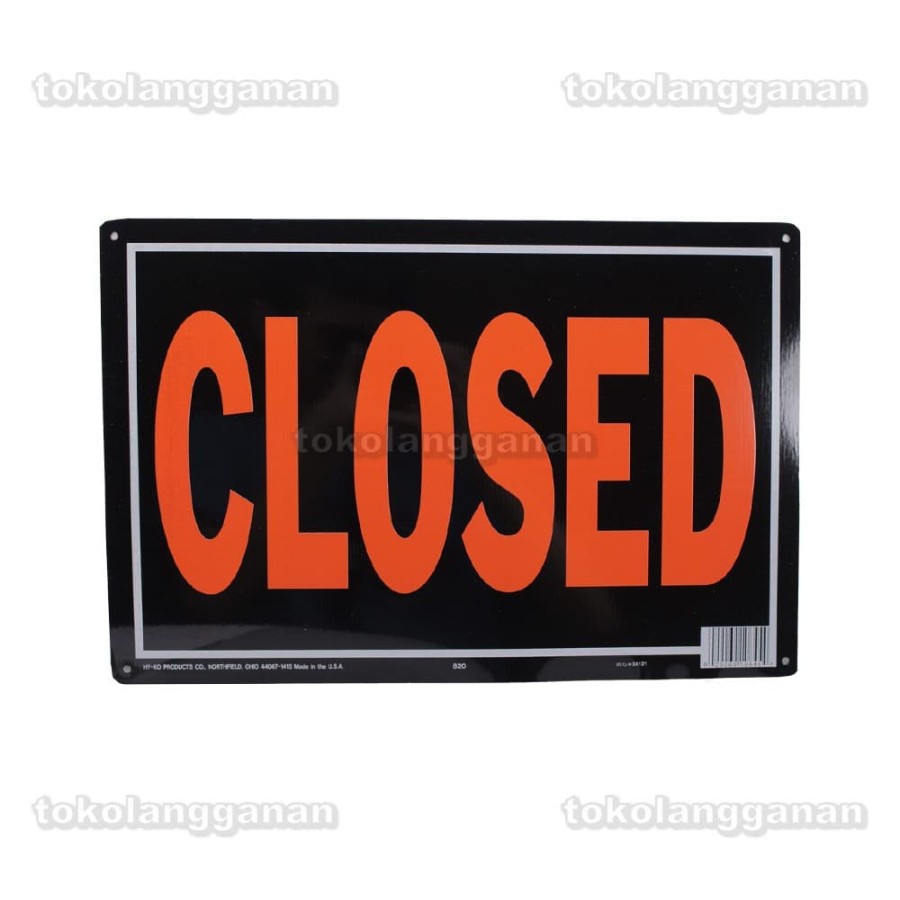 

Hy-Ko Sign Label Open/Close Aluminium 25x35 Cm