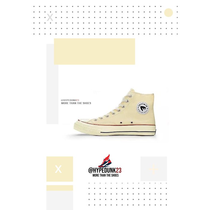 Order Langsung Sepatu Ventela 70s High Cut Cream (Putih Cream) - 43 Terlaris