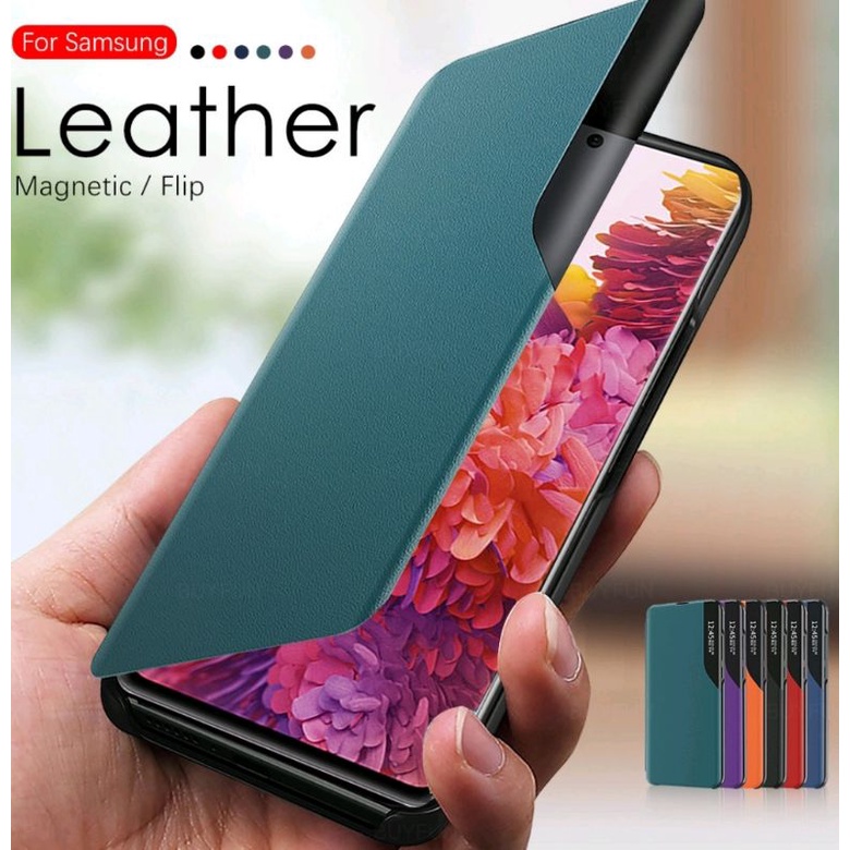 LIMITED magnetik case TPU premium dompet hp redmi 9/9c smart view flip case premium model soft case 