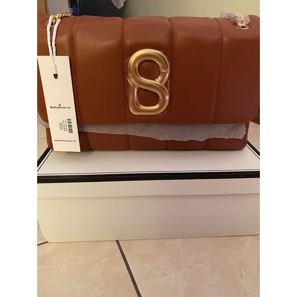 pelunasan new nora flap bag caramel buttonscarves