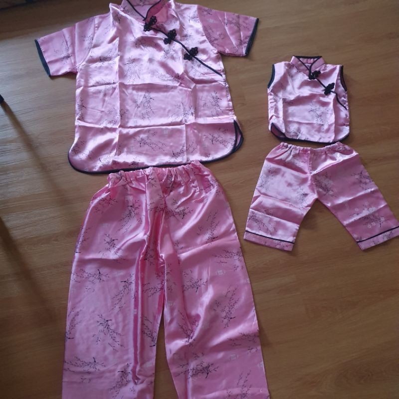 Setelan baju couple mom &amp; kids pyjamas cheongsam shanghai import