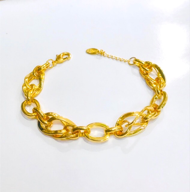 Gelang tangan wanita / gelang lapis emas / gelang replika emas / perhiasan pengganti emas / gelang