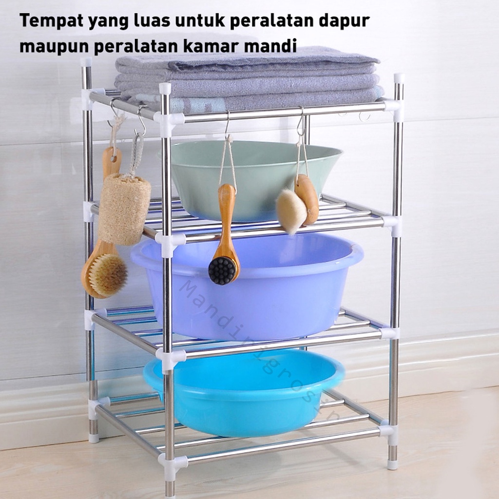 Rak Penyimpanan * Rak Stainless * Rak Tingkat * Multi-layer Tahan Berat 725 Gram