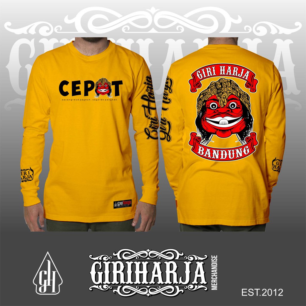 Kaos wayang golek Cepot / kaos wayang golek Giri Harja / Kaos wayang golek sunda / kaos tangan panja