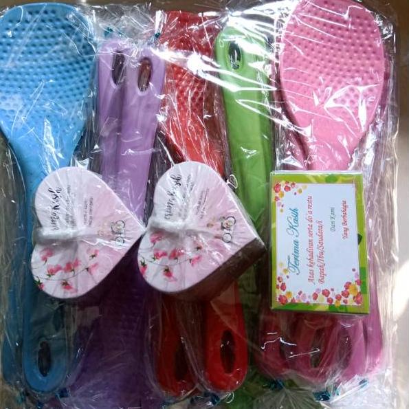 ISI 100 PCS SOUVENIR CENTONG NASI + KARTU UCAPAN