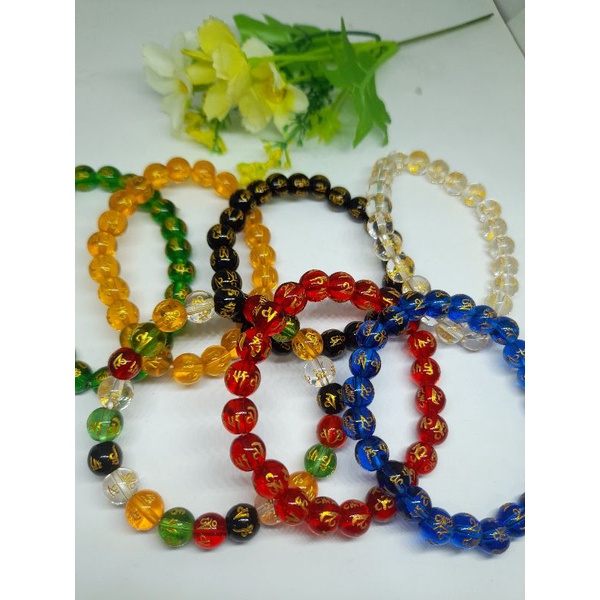 Gelang Fengshui Unsur &amp; Mantra | Gelang Fashion Modis Batu 5 Warna