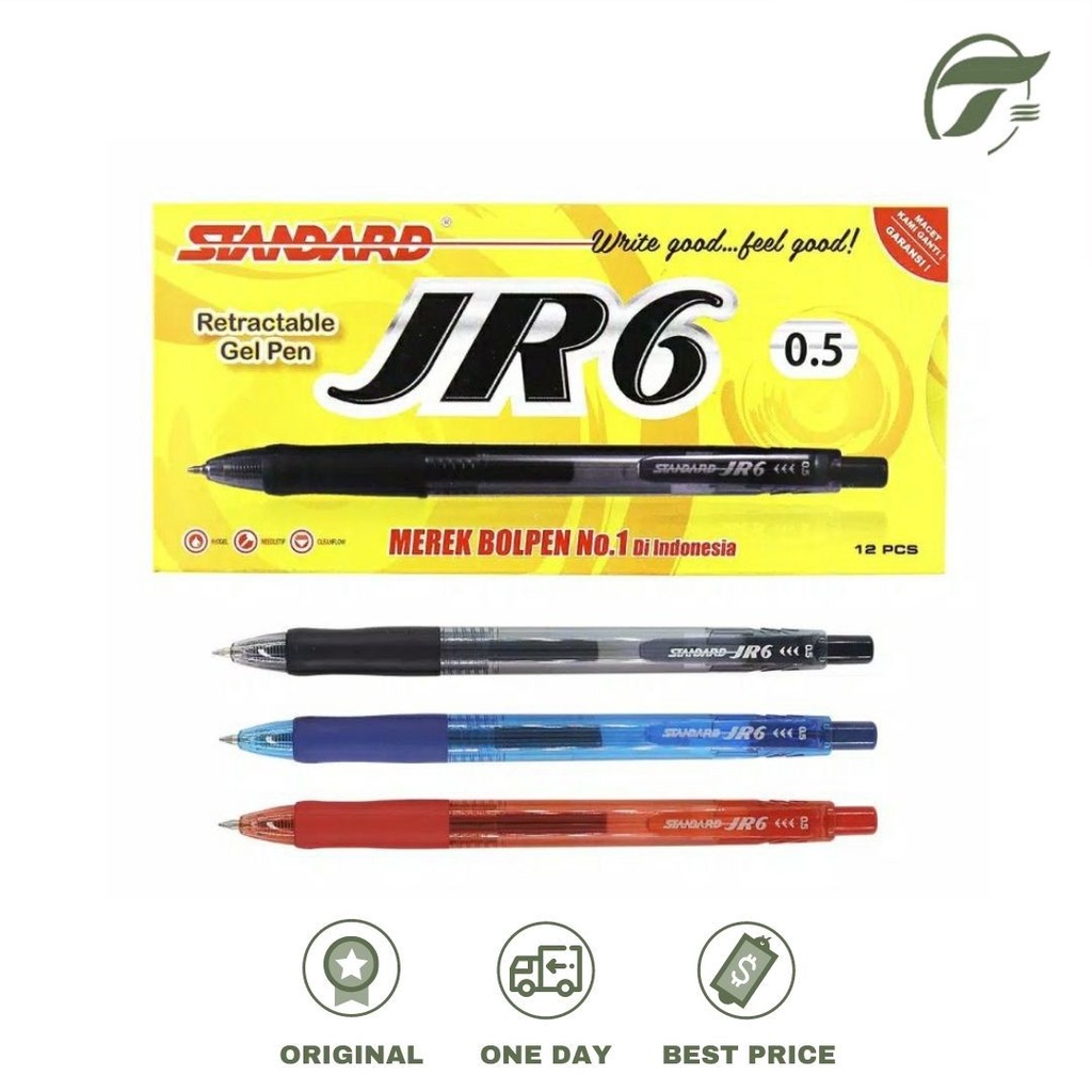 

BALLPEN GEL JR6 RETRACTABLE 0.5 STANDARD (BLACK/BLUE/RED)