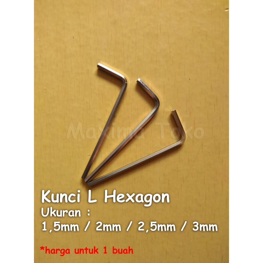 Jual Allen Key Kunci L Mm Mm Mm Mm Hexagon Hardness Wrench