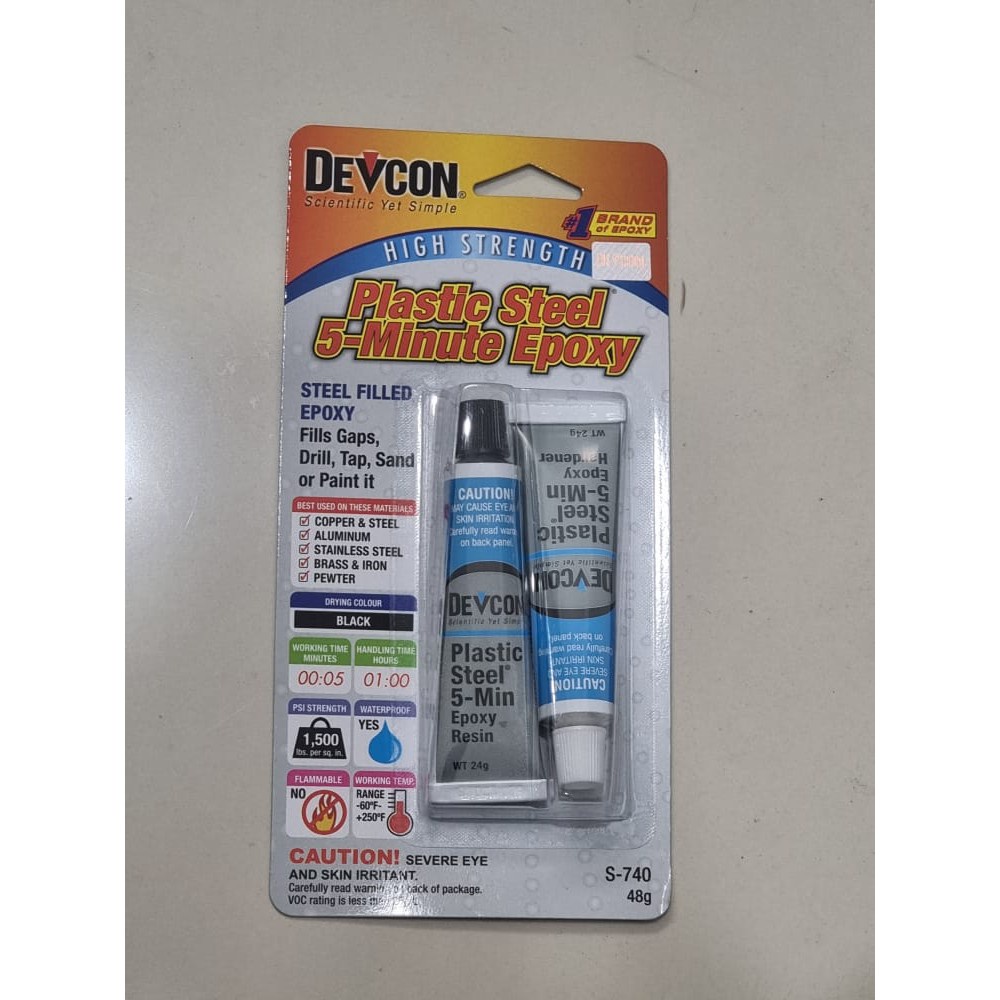 Lem Besi Plastic Devcon Plastic Steel Epoxy DEVCON 56.8 GR