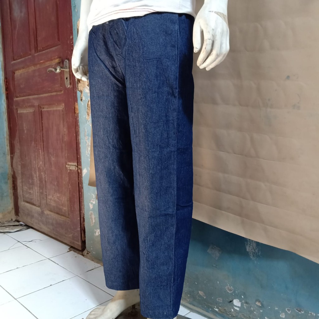 APRON CELANA BAHAN JEANS