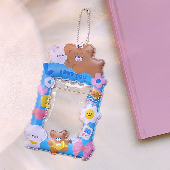 Cute bus card protective cover student meal card campus access control work certificate door card cover key chain schoolbag Pendant