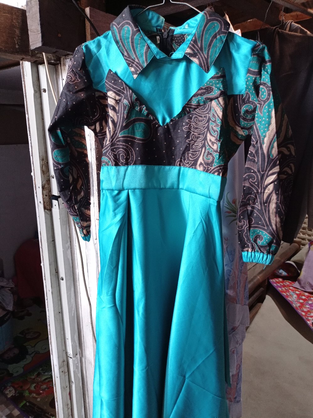 Coupel Gamis Famili Batik Keluarga,sarimbit Ibu Ayah Dan Anak,baju Couple Batik Murah Seragam Tribal