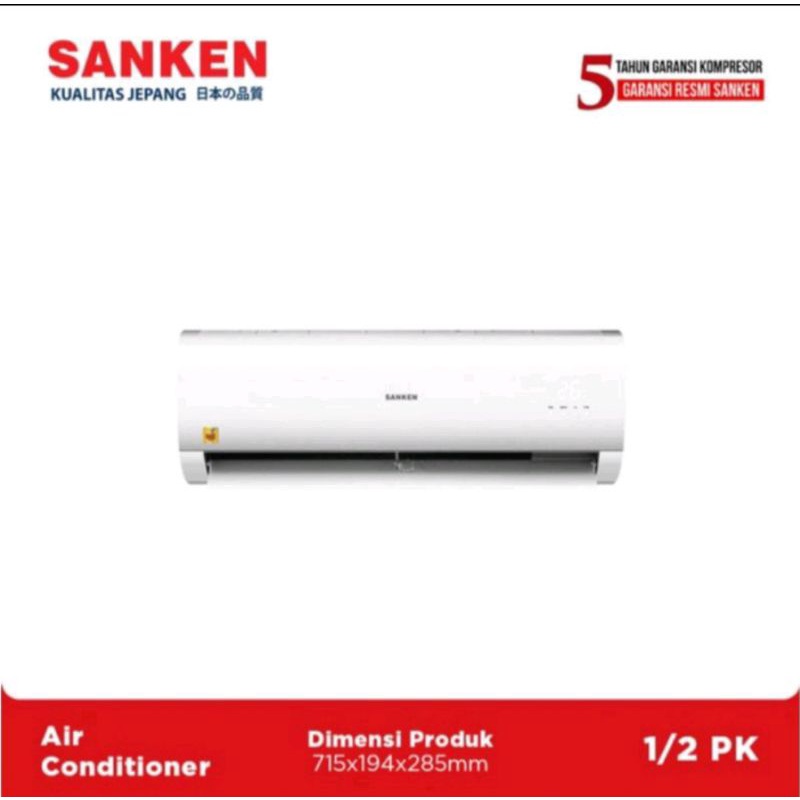 AC SANKEN 1 PK NEW 09 G-series GOLD FIN LOW WATT VITAMIN C + INSTALASI PEMASANGAN