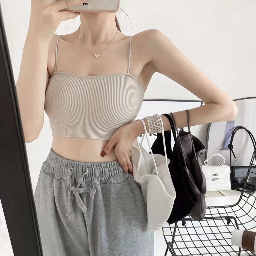 TF Tank Top Bra Wanita Kemben Seamless Pakaian Dalam Wanita Crop Top Bralette Murah hoho BRA24