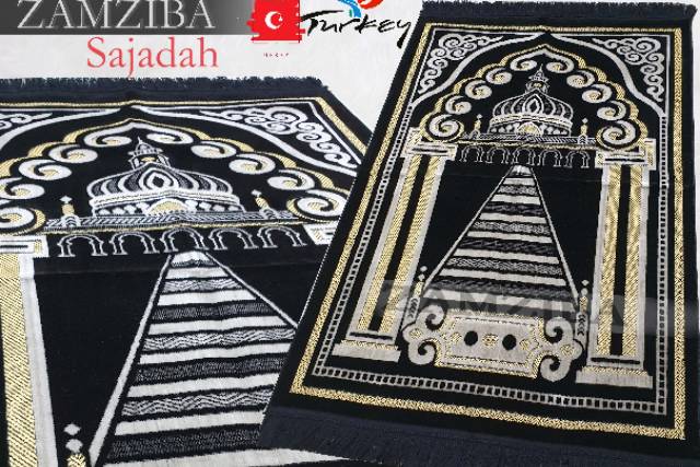 Sajadah Turki Turky Tebal Halus Ukuran 70x110cm Sejadah Premium Perlengkapan Sholat Pakaian Muslim Zamziba