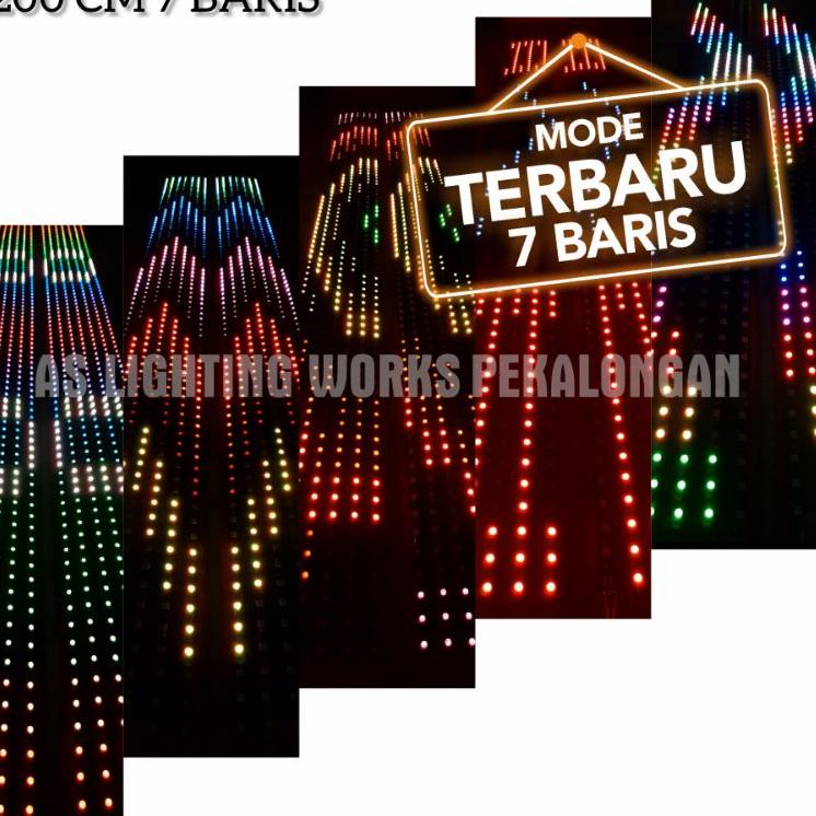 ㅉ Led Variasi Kaca Strobo 7 Baris Wave TEXT WIFI Black PCB 12V/24V Mobil Truk Bus TERBARU 2187 ♘